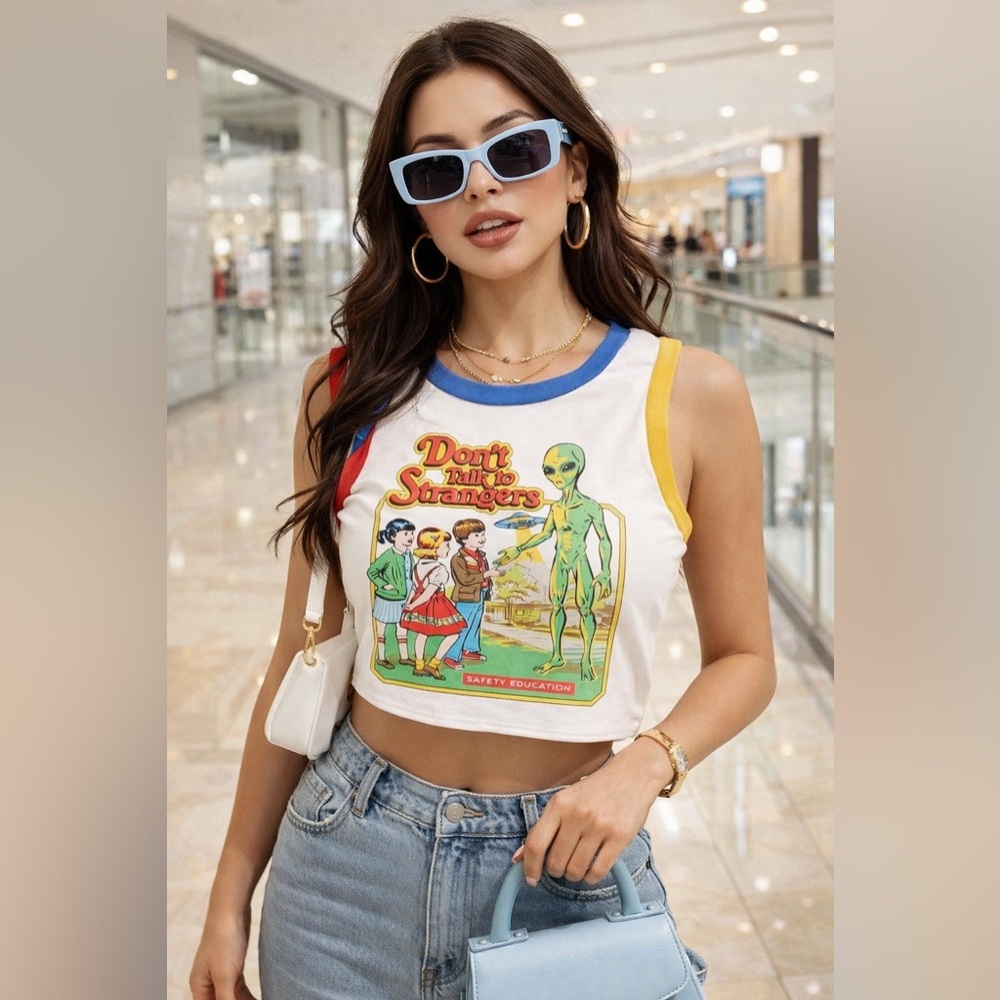 Stevenrhodes Figure Graphic Print Tank Top, School